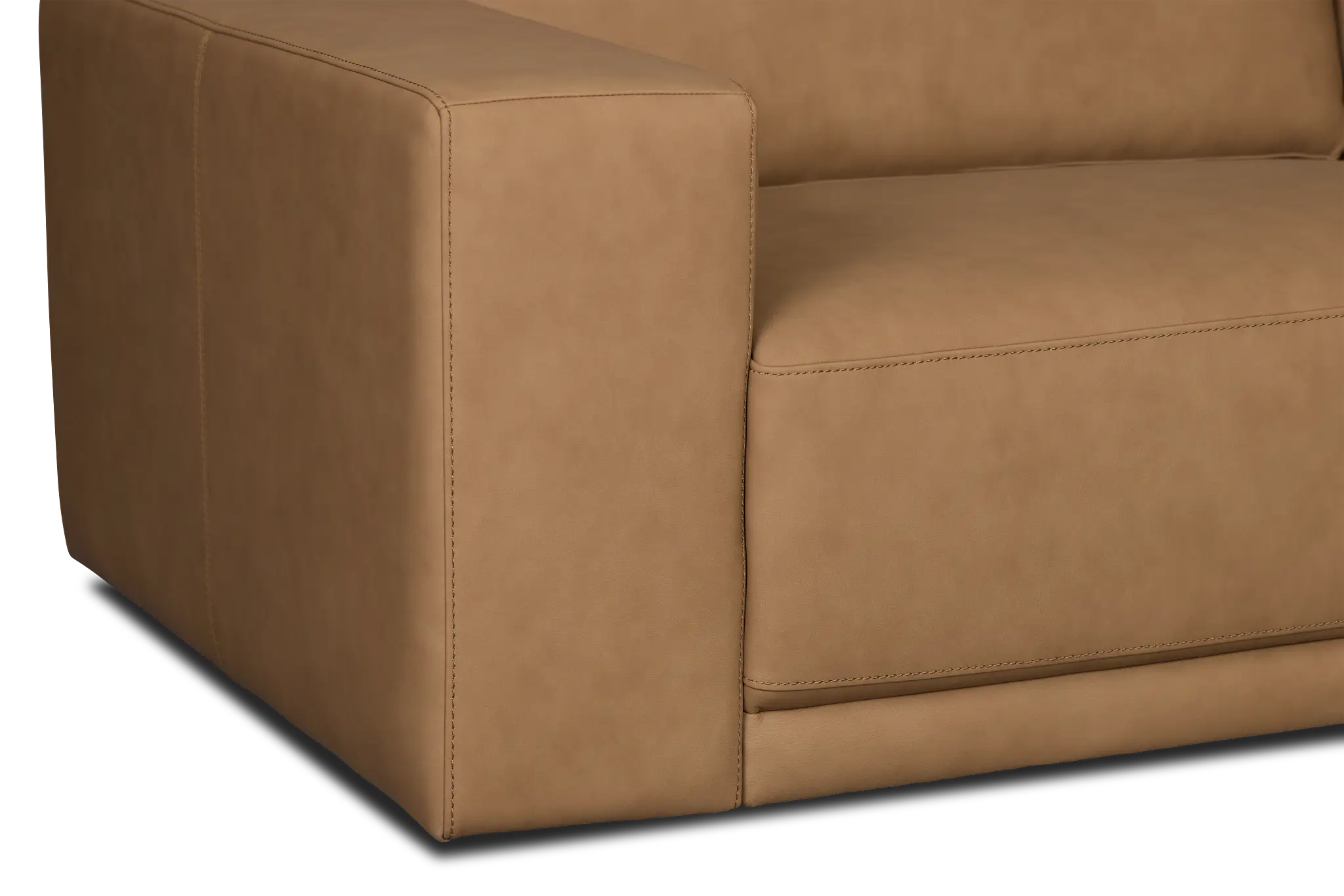 Kellan Light Brown Leather Medium Two-arm Sectional Kellan Light Brown Leather Medium Two-arm Sectional