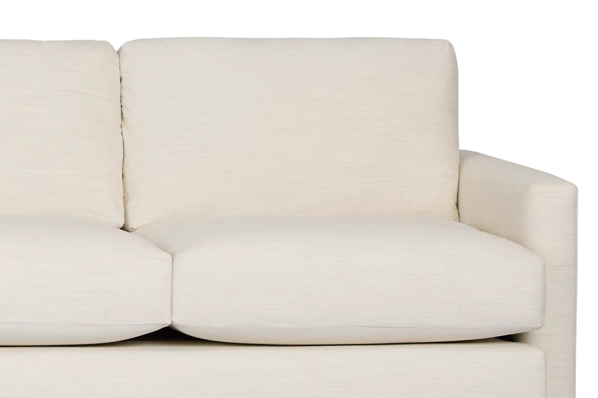 Noah Ivory Fabric Small Left Chaise Sectional Noah Ivory Fabric Small Left Chaise Sectional