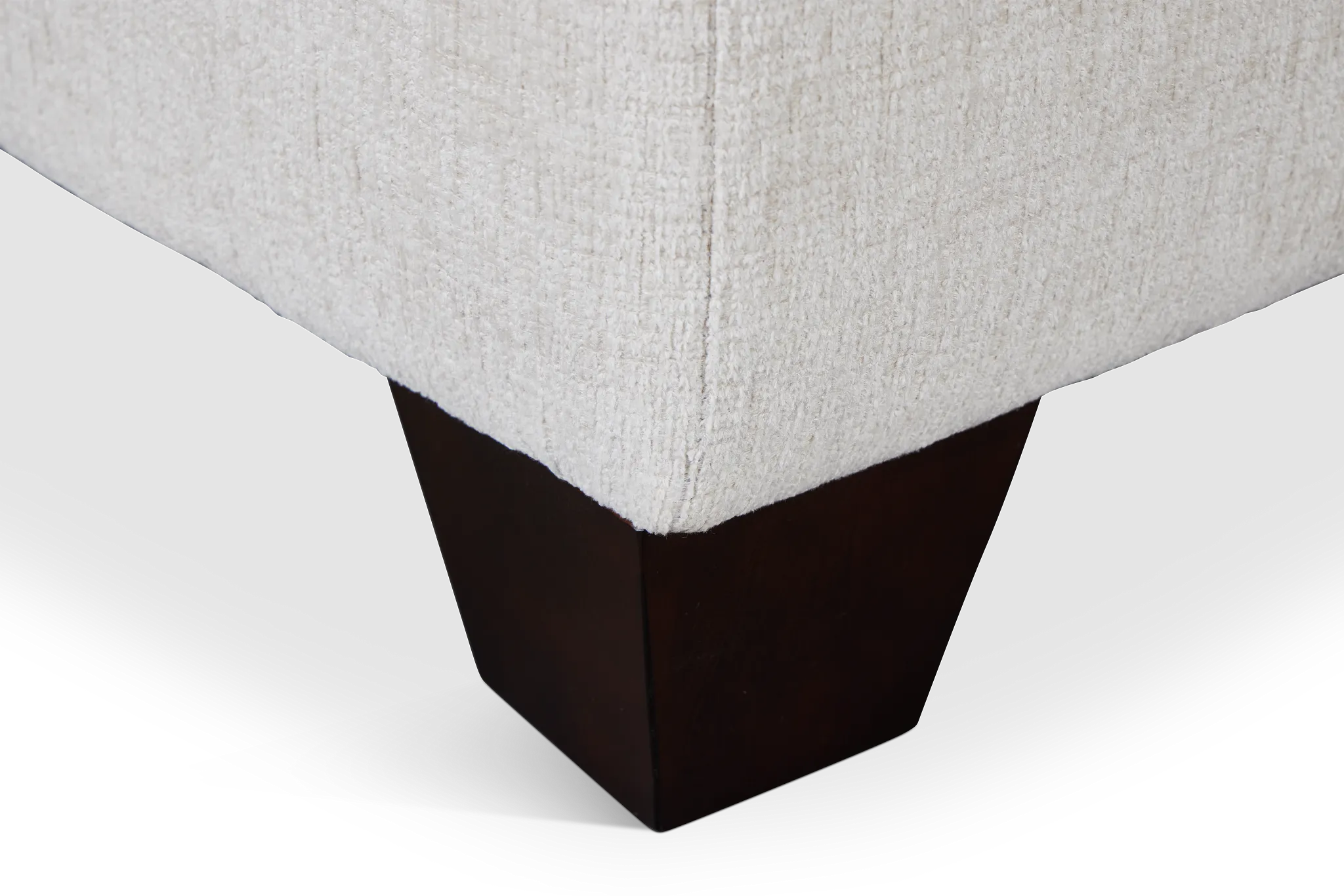 Andie White Fabric Small Left Chaise Sectional