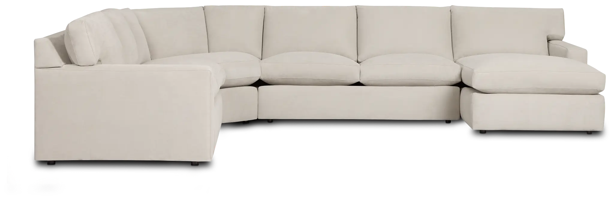 Hudson Gray Fabric Medium Right Chaise Wedge Sectional Hudson Gray Fabric Medium Right Chaise Wedge Sectional