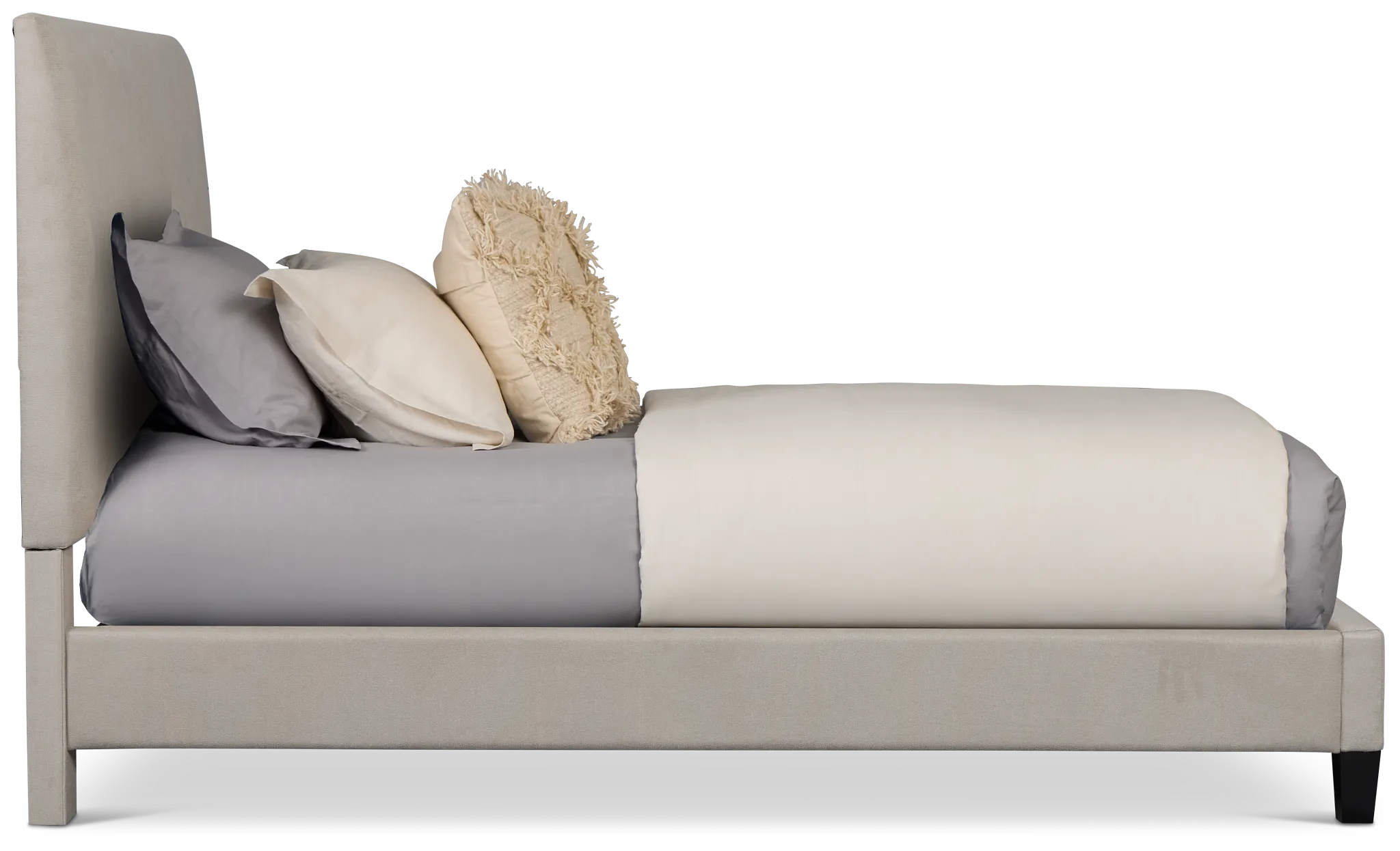 Lucy Light Gray Uph Platform Bed