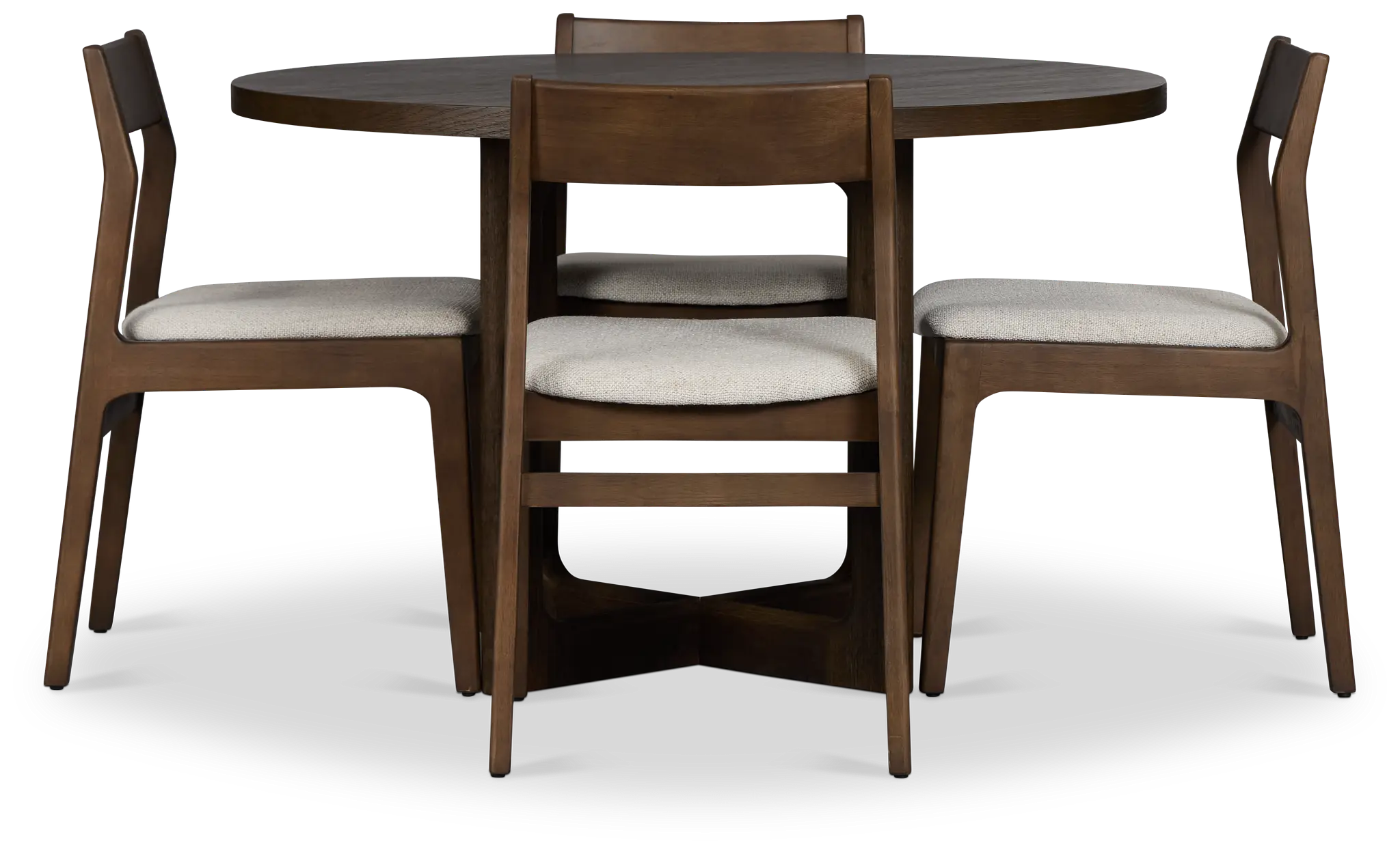 Santorini Dark Tone Round Table & 4 Curved Chairs Santorini Dark Tone Round Table & 4 Curved Chairs