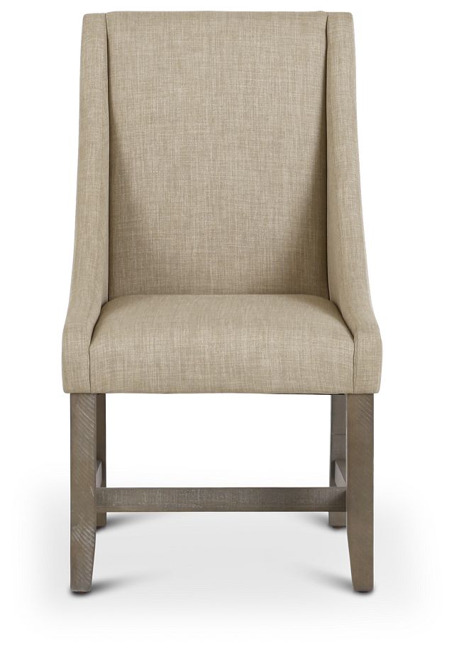 Taryn Light Taupe Upholstered Arm Chair (3)