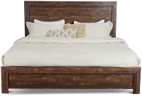 Ollie Dark Tone Panel Bed