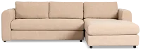 Alma Taupe Fabric Right Chaise Sectional