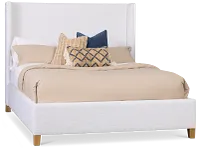 Nantucket White Uph Panel Bed