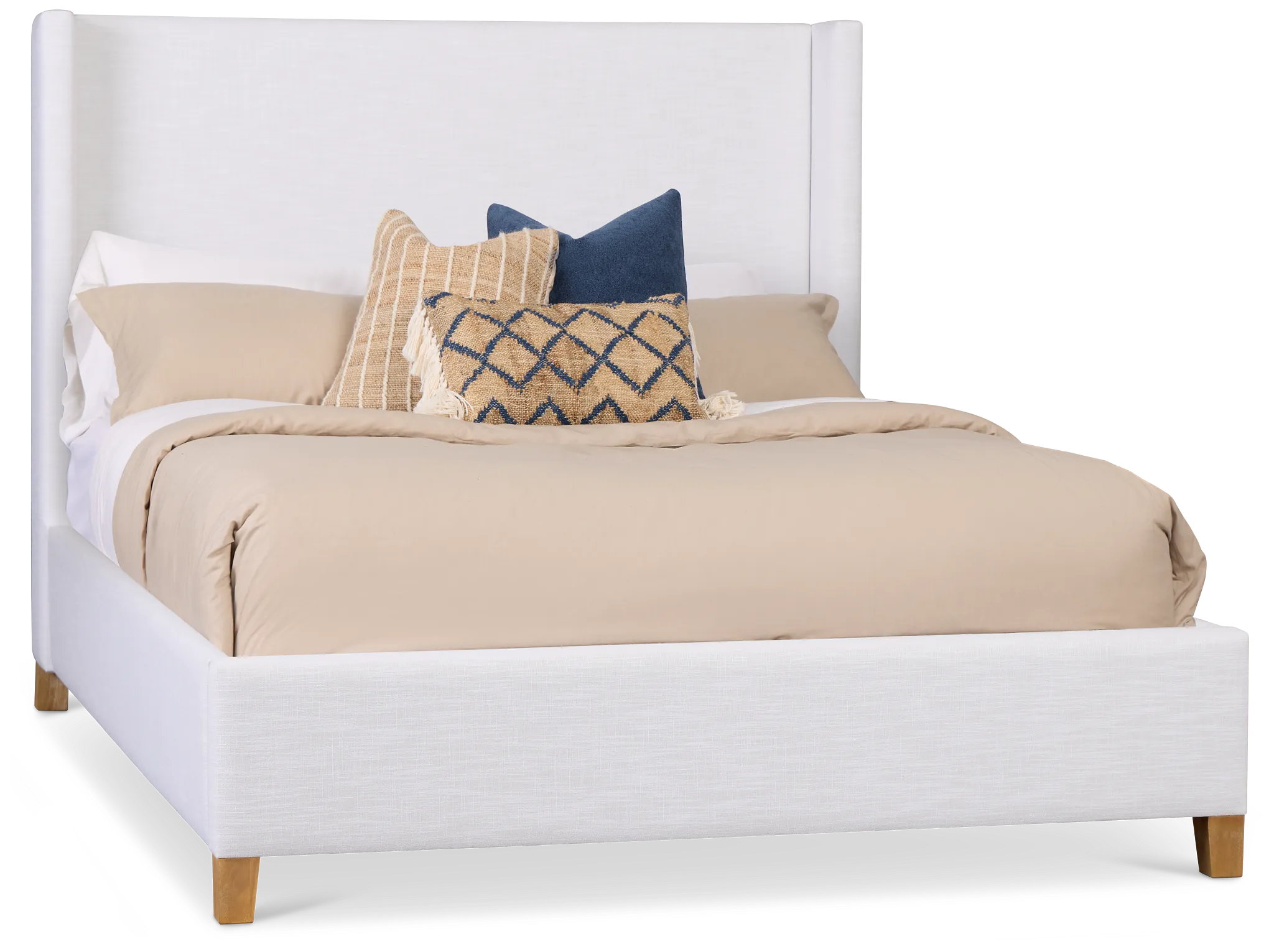Nantucket White Uph Panel Bed
