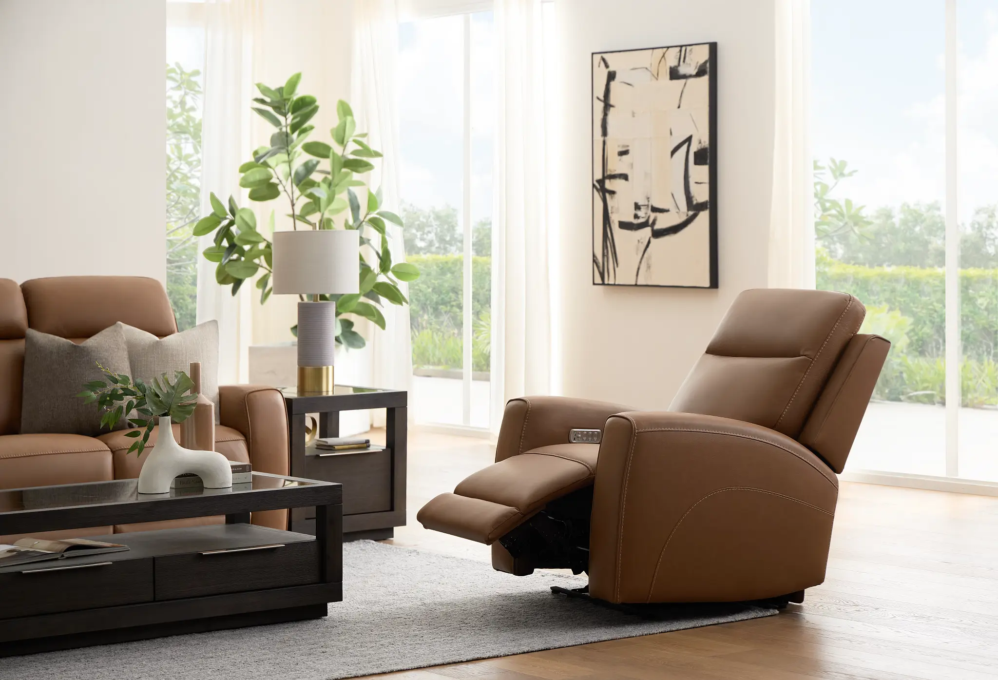 Belmont Dark Brown Lthr/vinyl Power Recliner Belmont Dark Brown Lthr/vinyl Power Recliner