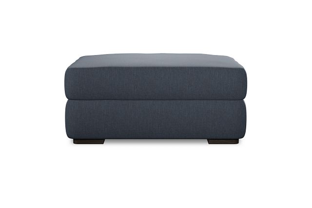 Edgewater Victory Dark Blue Ottoman