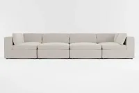 Destin Revenue Beige Fabric 8-piece Pit Sectional