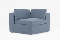 Destin Maguire Blue Fabric Corner Chair