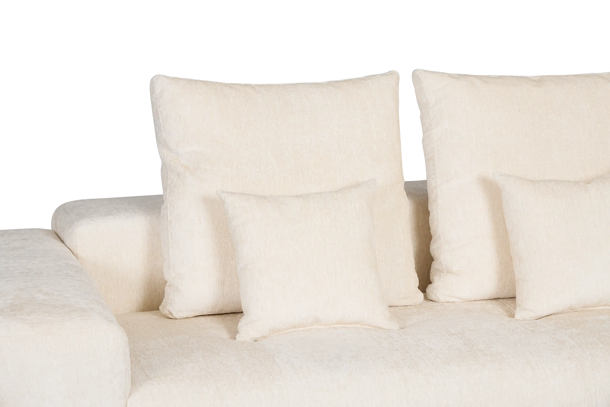 Skylar White Fabric Sofa