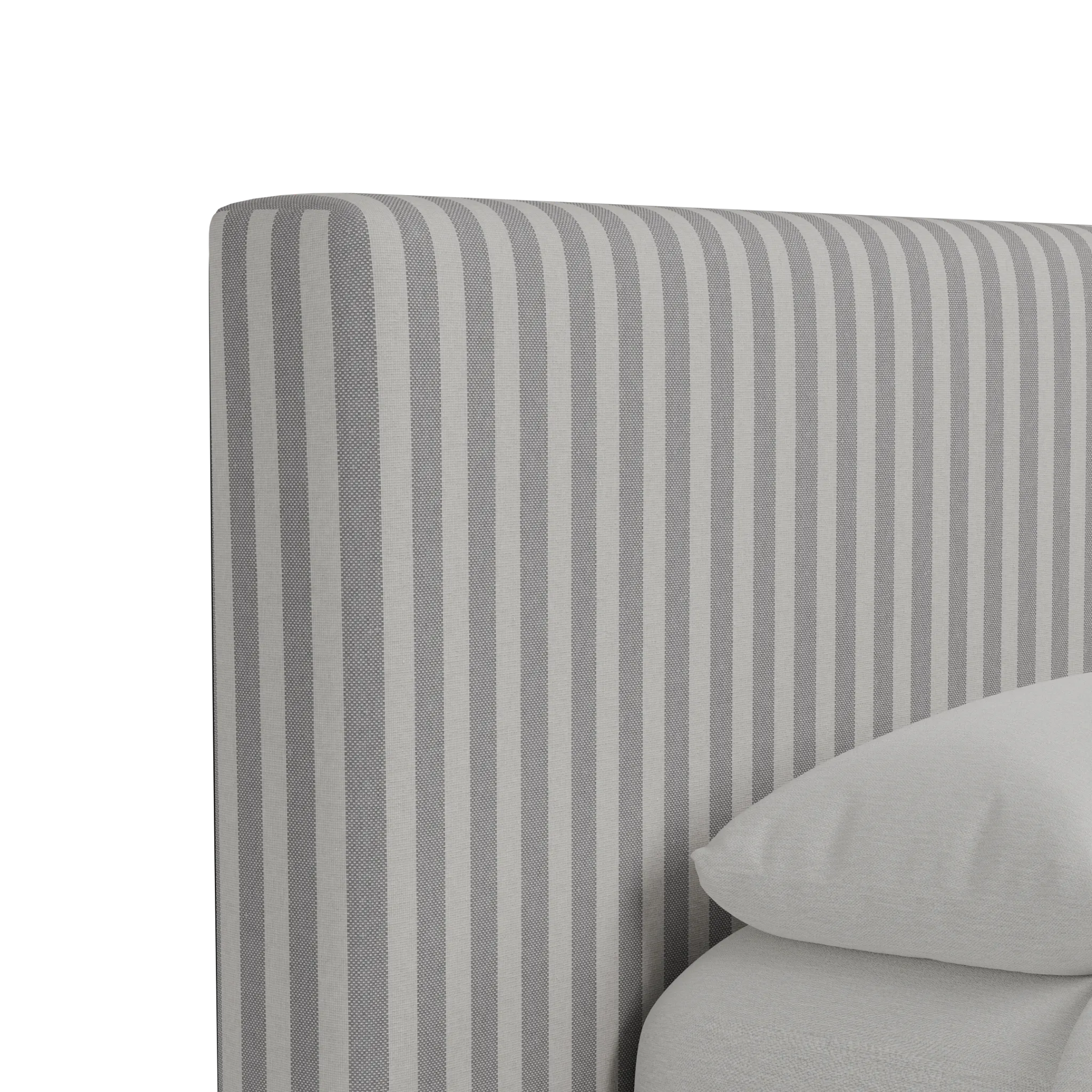 Grayton Sea Lane Light Gray 44" Upholstered Platform Bed