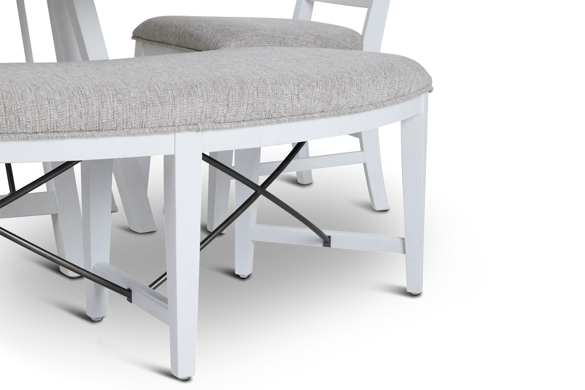 Heron Cove White Round Table, 3 Chairs & Bench Heron Cove White Round Table, 3 Chairs & Bench