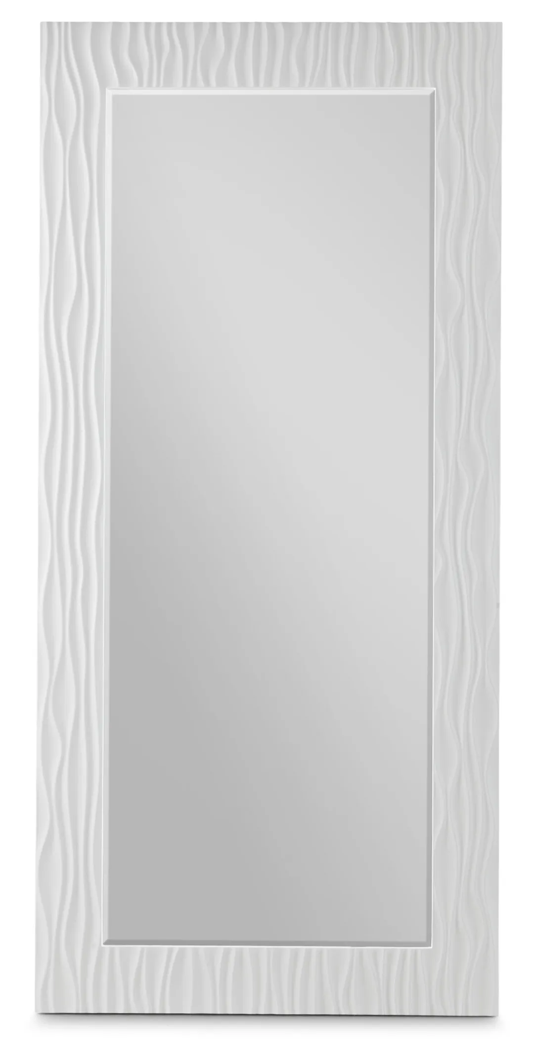 Ocean Drive White Floor Mirror