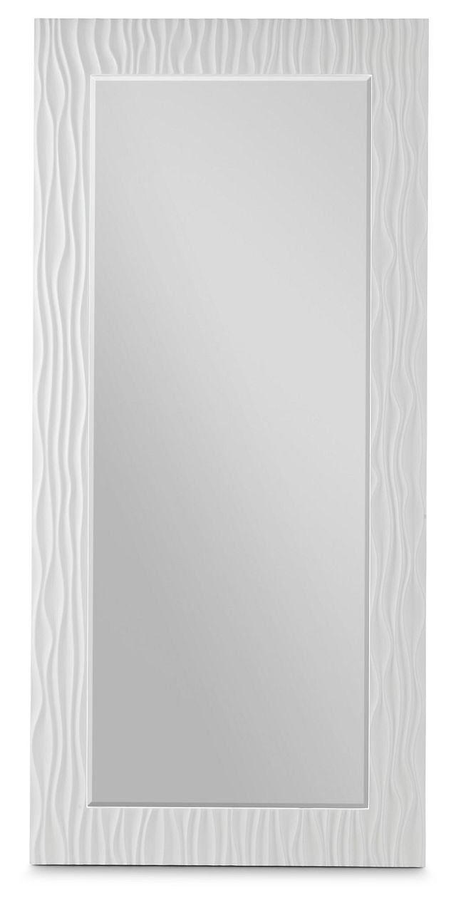 Ocean Drive White Floor Mirror