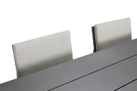 Linear Dark Gray 87" Aluminum Table & 4 Cushioned Side Chairs