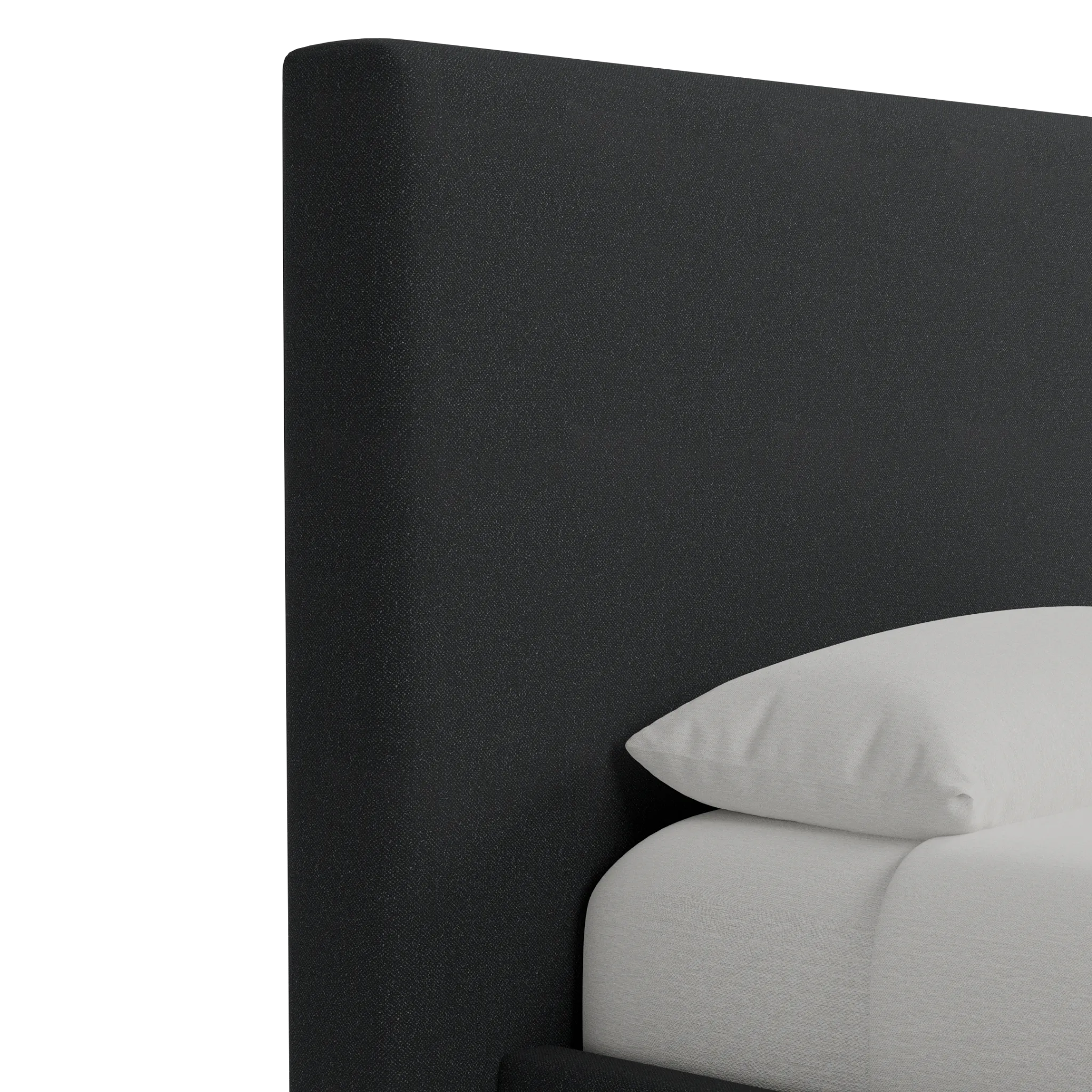 Grayton Elite Black 54" Upholstered Platform Bed