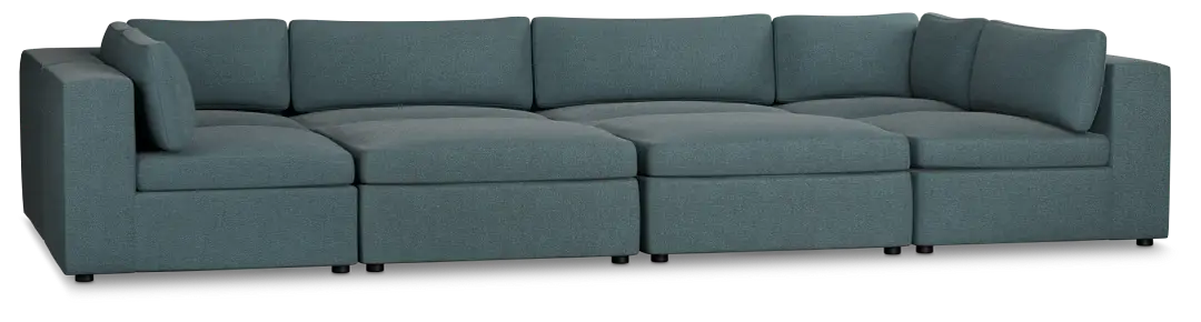 Destin Sutton Blue Fabric 8-piece Pit Sectional Destin Sutton Blue Fabric 8-piece Pit Sectional
