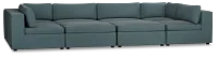 Destin Sutton Blue Fabric 8-piece Pit Sectional