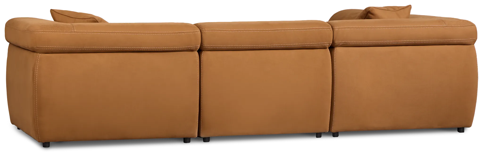 Aria Medium Brown Micro Immersive 4-piece Modular Sectional W/2 Speakers