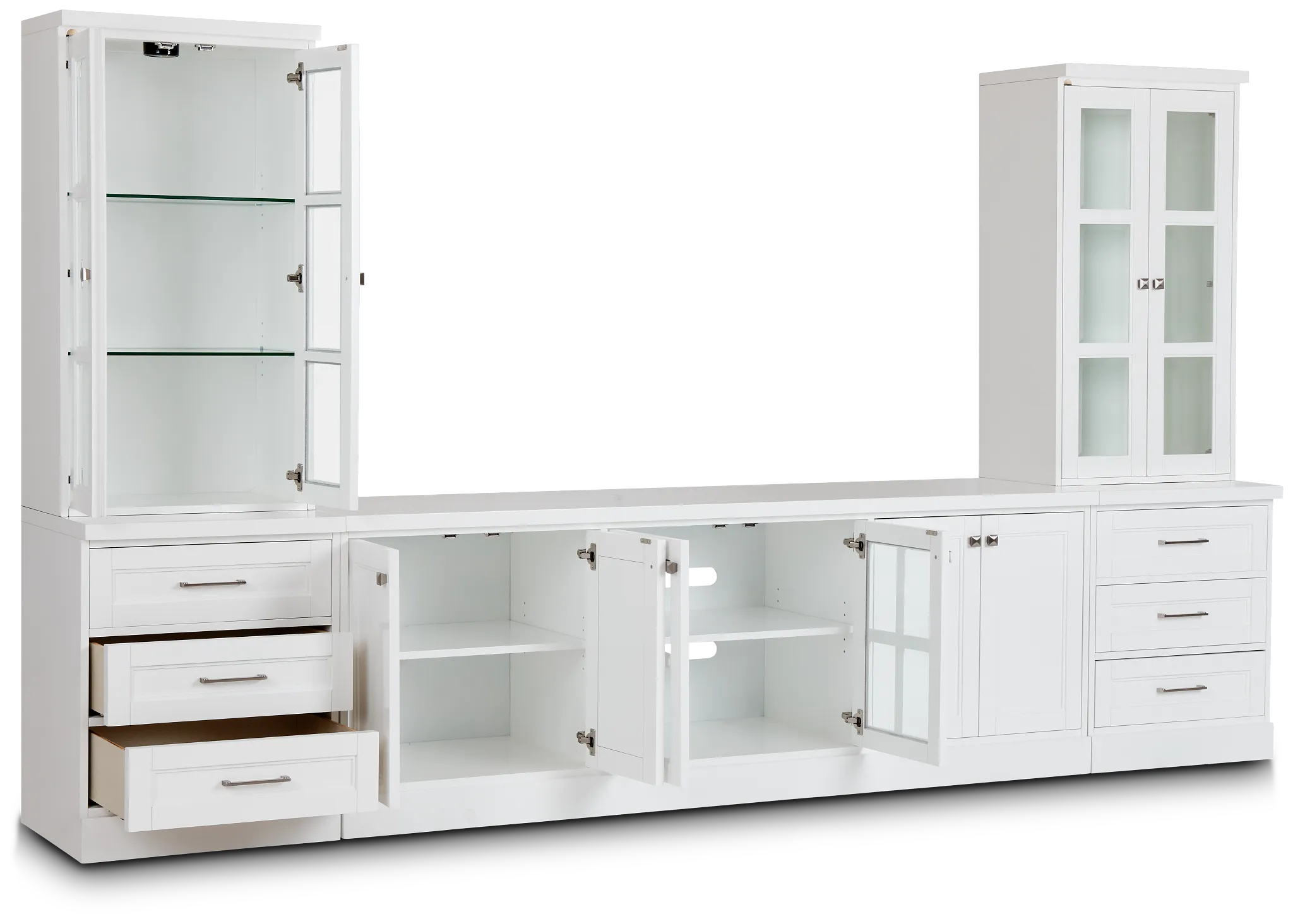 Newport White Large Drawer Entertainment Wall