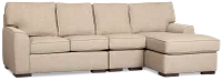 Sinclair Brown Fabric Small Right Chaise Sectional