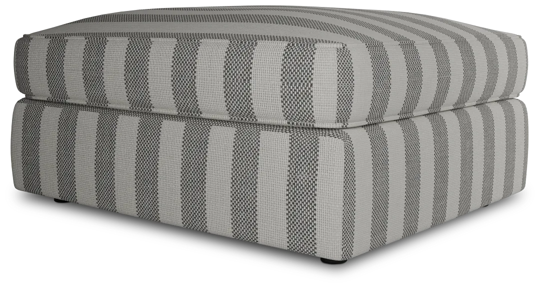 Siesta Sea Lane Dark Gray Fabric Ottoman