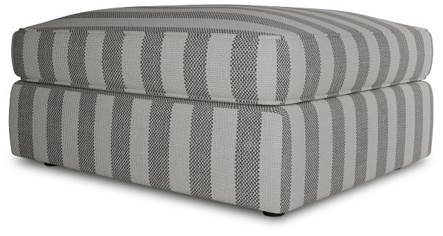 Siesta Sea Lane Dark Gray Fabric Ottoman
