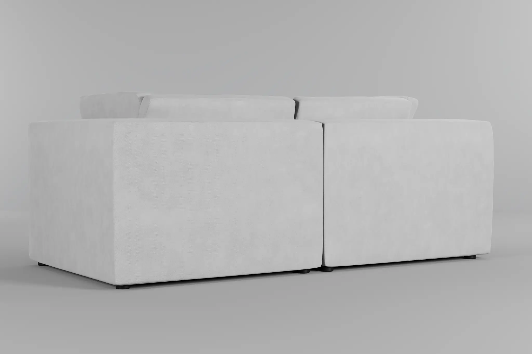 Destin Peyton White Fabric 2-piece Modular Sofa Destin Peyton White Fabric 2-piece Modular Sofa