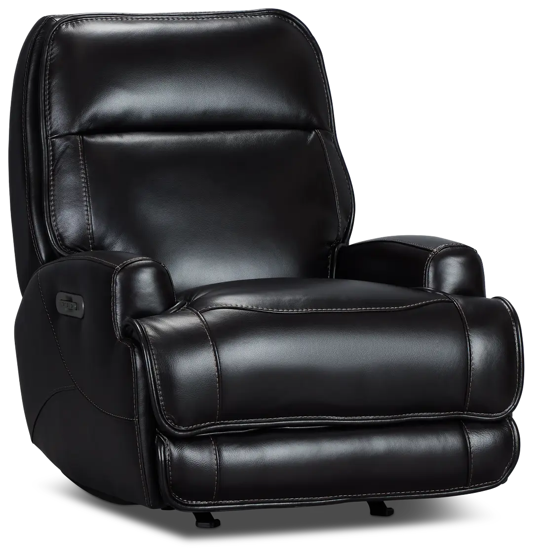 Casey Black Lthr/vinyl Power Rocker Recliner Casey Black Lthr/vinyl Power Rocker Recliner