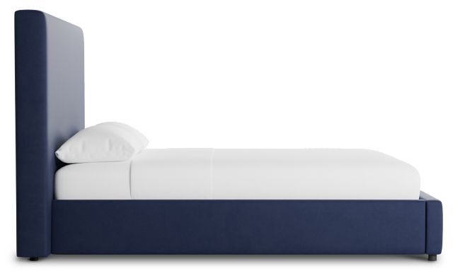 Grayton Joya Dark Blue 54" Upholstered Platform Bed