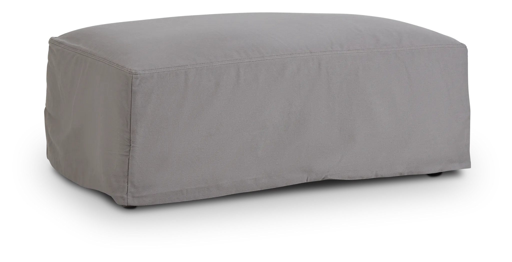 Delilah Gray Fabric Ottoman