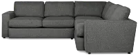 Brantley Dark Gray Fabric Small Two-arm Sectional