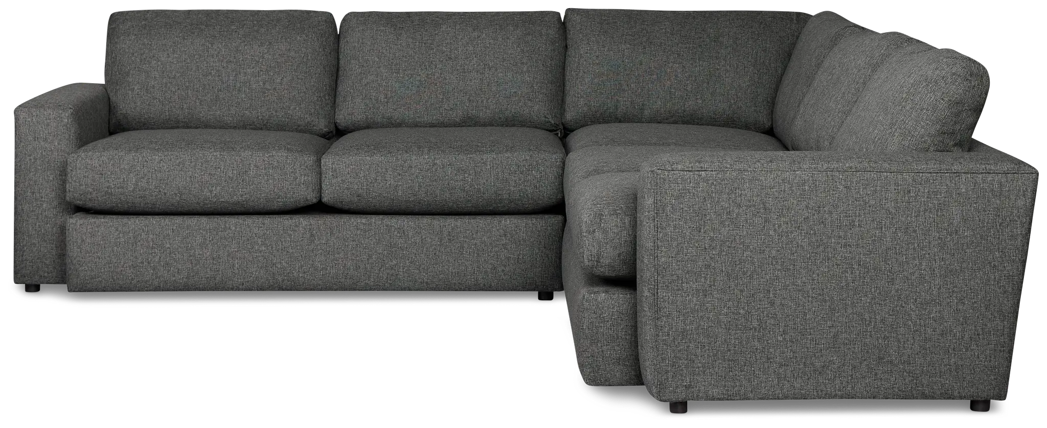 Brantley Dark Gray Fabric Small Two-arm Sectional Brantley Dark Gray Fabric Small Two-arm Sectional