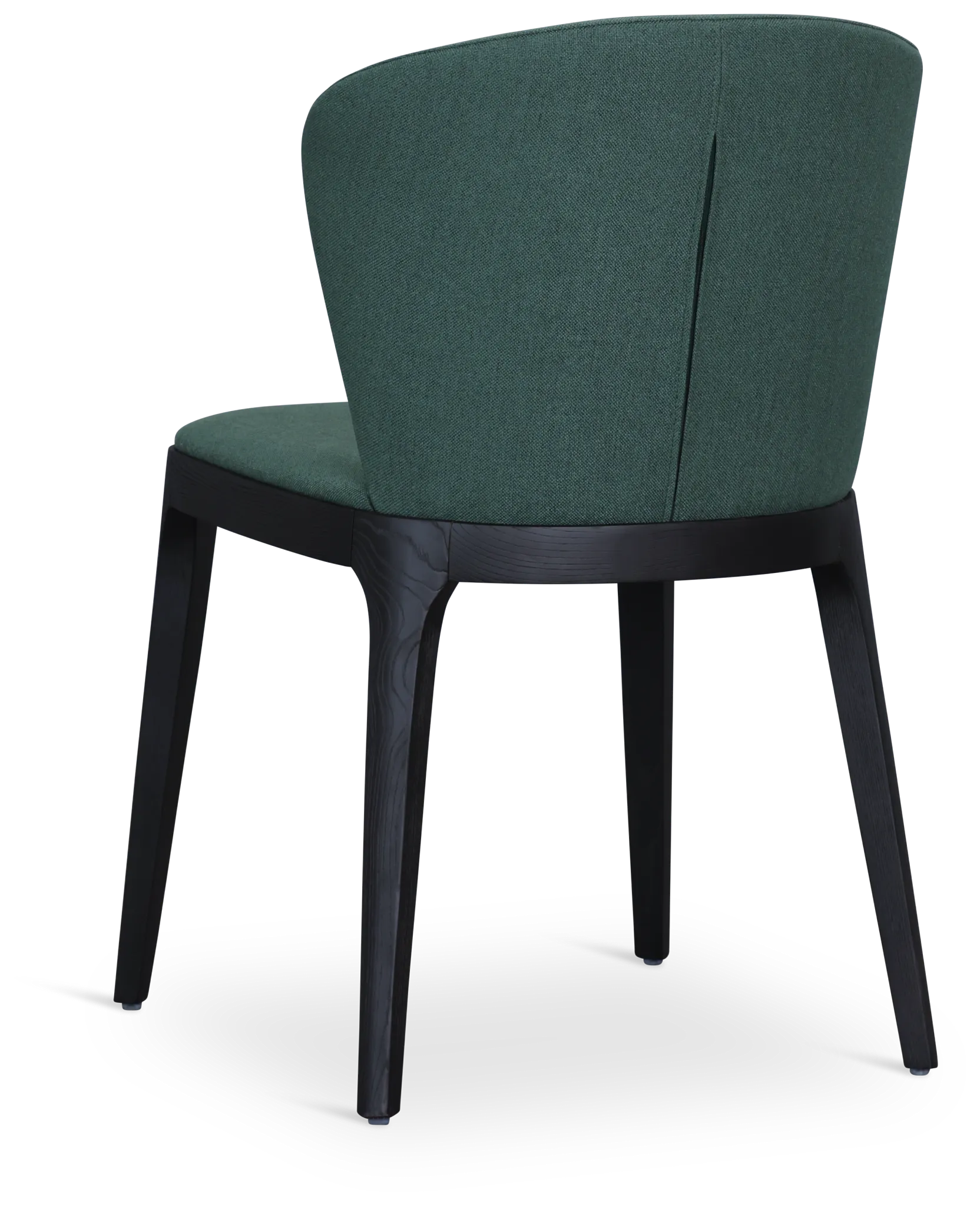 Nomad Dark Green Upholstered Side Chair W/ Black Legs