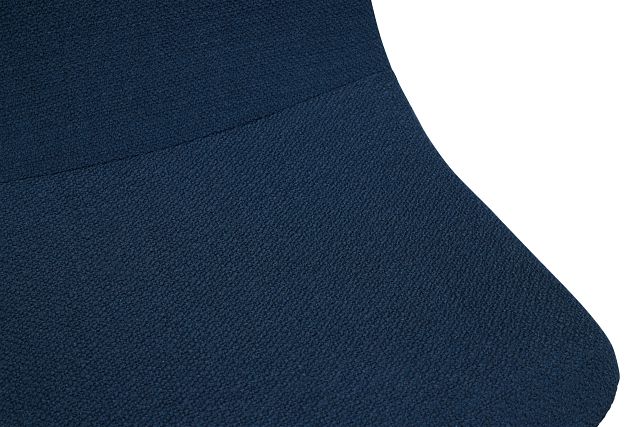 Hamilton Dark Blue Fabric 24" Upholstered Barstool