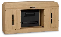 Lyndie Light Tone Tv Stand With Fireplace Insert