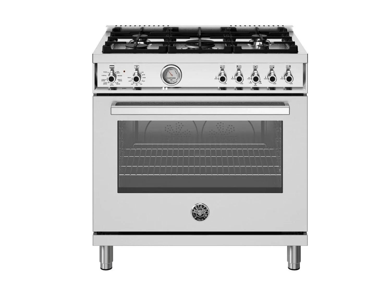 Bertazzoni 365 Series Stainless Steel 36" Dual Fuel Range