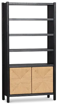 Santorini Black Bookcase