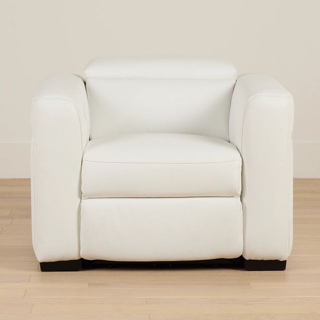 Melody White Micro Power Recliner
