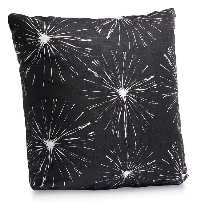 Sparks Black 18" Indoor/outdoor Accent Pillow