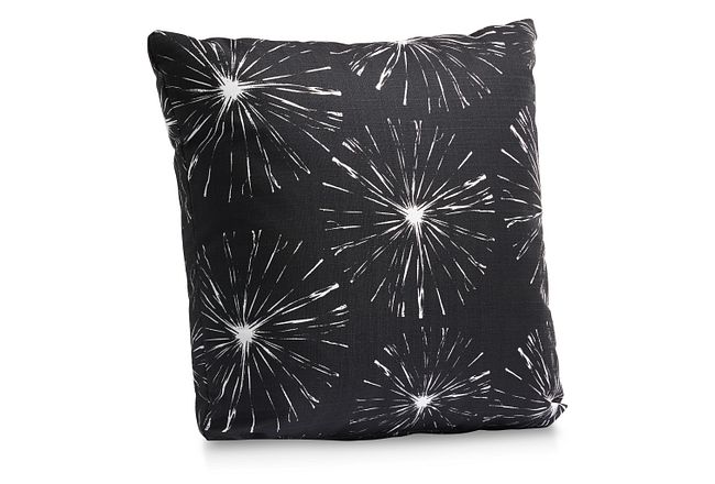 Sparks Black 18" Indoor/outdoor Accent Pillow