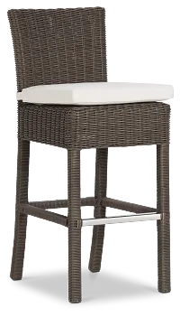 Canyon Gray White Woven 30" Barstool