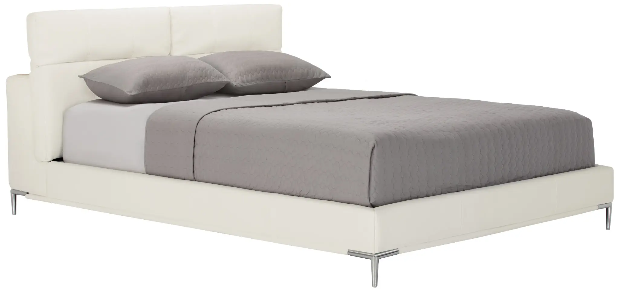 Santino White Micro Platform Bed Santino White Micro Platform Bed