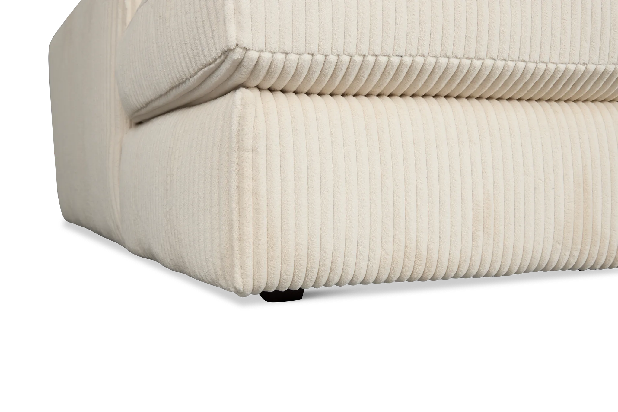 Charlie Ivory Fabric Left Chaise Sectional