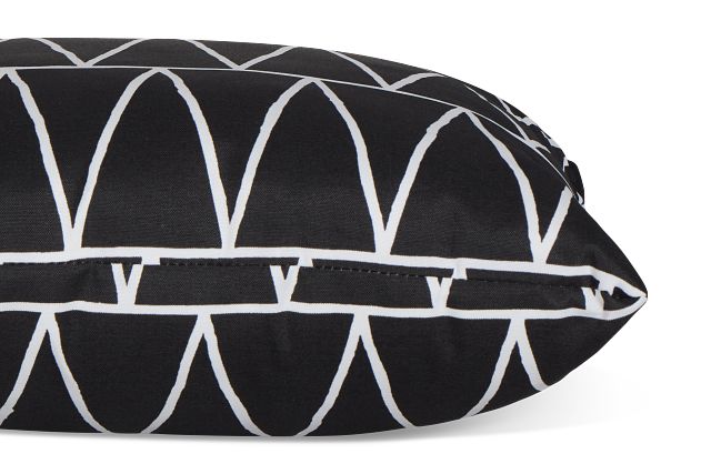 Terrain Black 20" Indoor/outdoor Accent Pillow