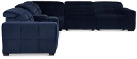 Gemma Navy Velvet Medium Triple Power Right Chaise Sectional