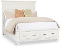 Cape Cod Ivory Panel Storage Bed