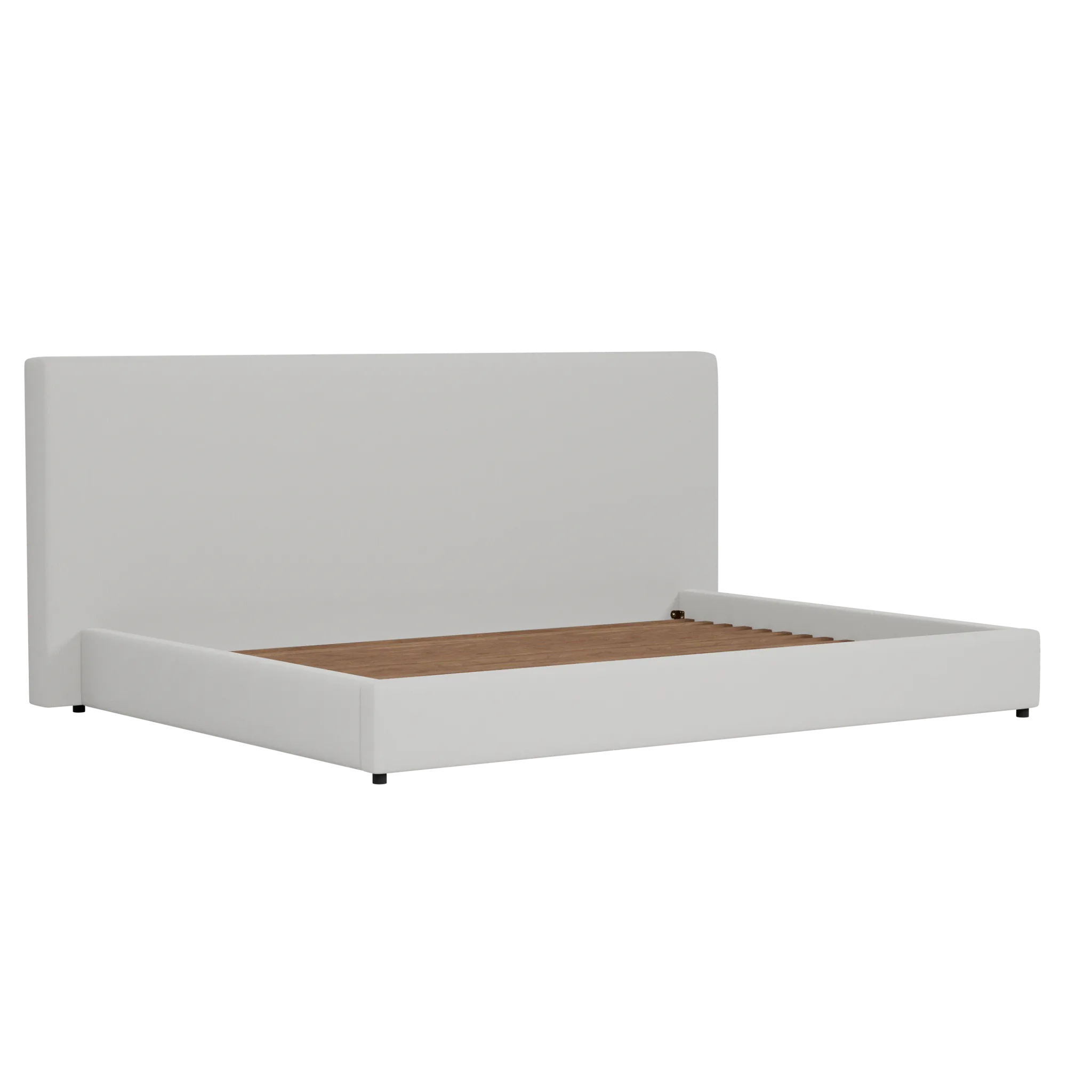 Grayton Delray Pewter 54" Upholstered Platform Bed